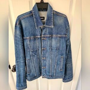 Hudson Mens Large Jean Jacket with arm zips